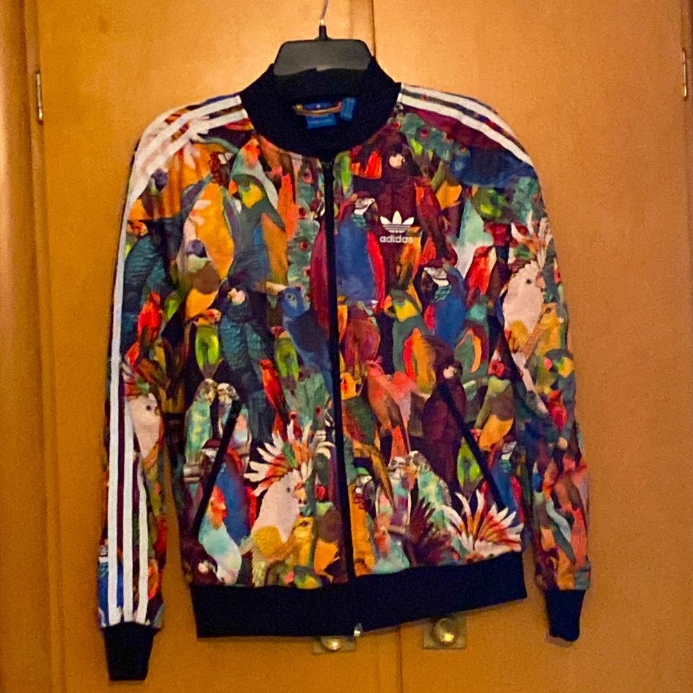 ADIDAS x Farm Rare Passaredo Parrot Peacock Bird Track Jacket EUC Small